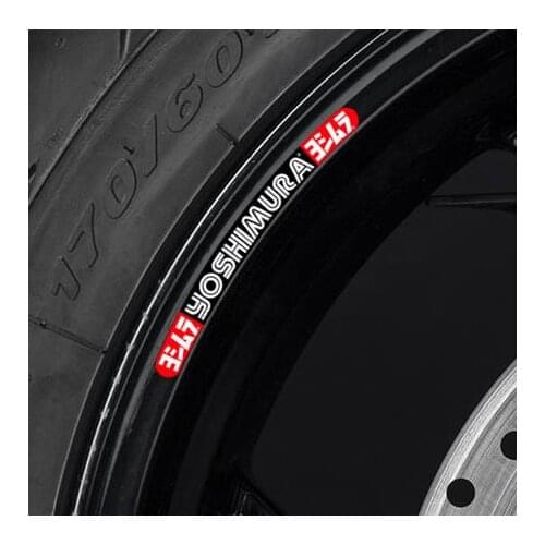 5 X Rims 17" Wheel Rim Sticker Motorcycle Tape Stripes For Japan YOSHIMURA Decals Reflective Motobike DIY Accessories