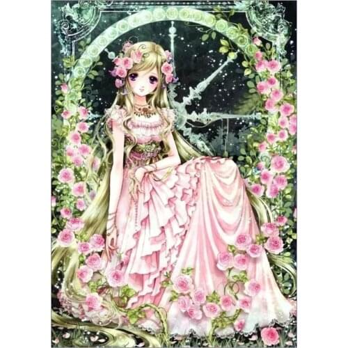 5D cartoon girl pattern full diamond painting home decoration stickers diamond embroidery