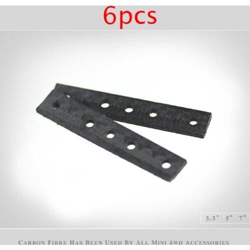 6PCS Guide Roller Angle Adjust Plate 3.5/5/7 Degree Carbon Fiber Plate Washer 32mm for 1/32 Scale Tamiya Mini 4WD Racing Car