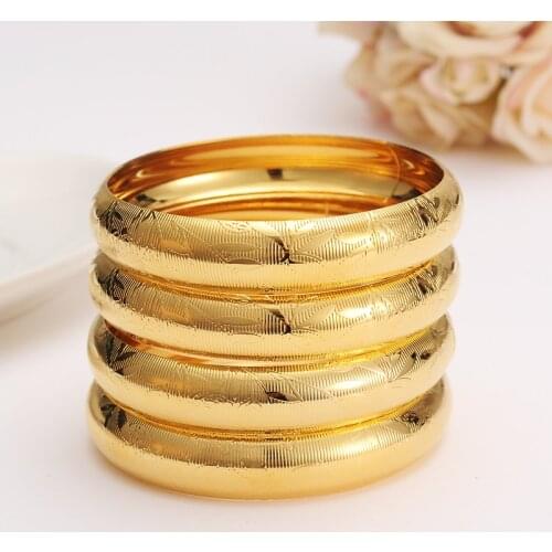 Bangrui Fashion Dubai Bangle Jewelry Gold Color Dubai Bracelet for Men/Women Africa Arab Items