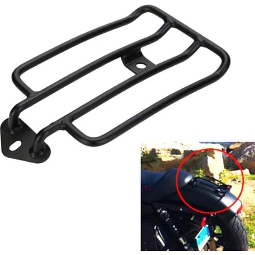 Black Motorcycle Rear Solo Seat Luggage Rack Support Shelf For Honda Yamaha Suzuki Harley Davidson Sportster XL883 1200
