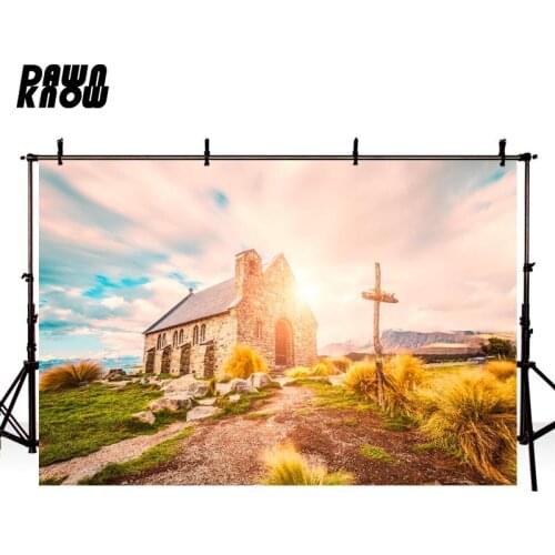 DAWNKNOW House Mountain Photography Background Sunshine Photographic Backdrops Wedding Photo Studio Children Photocall lv1761