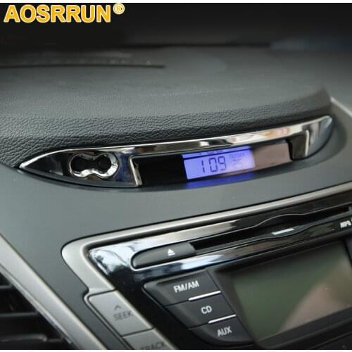 For Hyundai Elantra 2012 2013 2014 2015 2016 Stainless steel dashboard trim automotive supplies