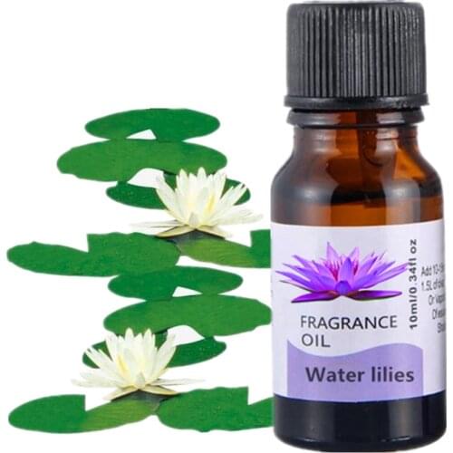 Pure Water lilies Essential Oils 10ML Diffuser Aroma Oil Sandalwood Vanilla Clary Sage Basil Peppermint Lotus Rose