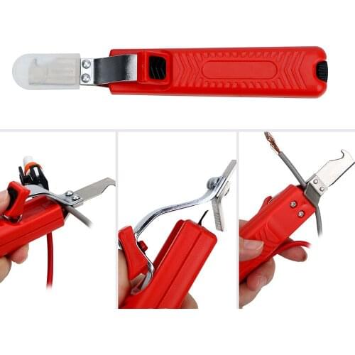 Fastness Insulation Stripper 8-28mm Cable Stripper Rubber Handle PVC Cable Wire Stripper Knife