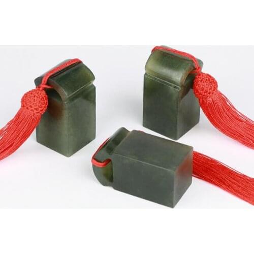 Jade stone seal practice chapter custom Qingtian 2.5x5cm 10pc