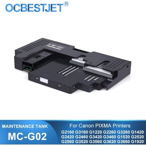 2Pieces MC-G02 MC G02 MCG02 Maintenance Cartridge For Canon G2160 G3160 G1220 G2260 G3260 G1420 G2420 G2460 G3420 G3460 G1520