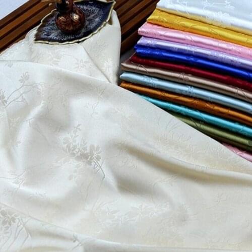 Chinese style antique jacquard silk satin fabric Ancient Hanfu skirt cheongsam Satin clothing brocade fabric whosale