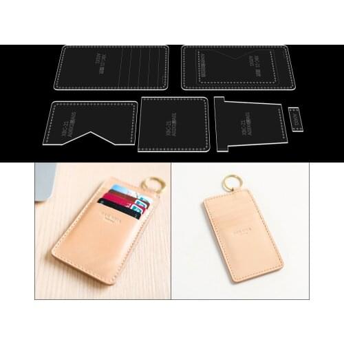 Hand-made Diy Leather Leather Tools Template Version Of The Bus Multi-card Card Bag Laser Cutting Acrylic Version