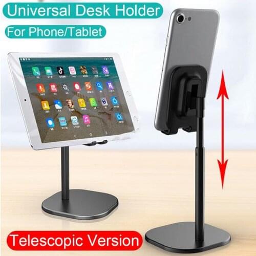MeterMall Universal Desk Telescopic Cell Phone Holder Stand for Mobile Phone/Tablet Desktop Adjustable Cellphone Holder