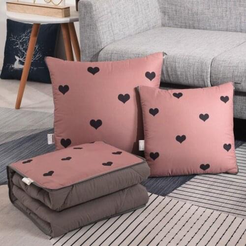 Scandinavian Style Printed Multifunctional Cushion Blanket, Foldable Air Conditioning Quilt, Home Office Car Cushion