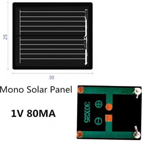 Mono Solar Panel single crystal 1V 80MA Solar System DIY For Battery Cell Phone Chargers