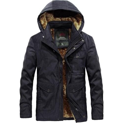 Mens Winter Padded Cashmere Cotton-padded Long-term Work and Cold-proof Cotton-padded Overcoat Hooded Jacket Male Outwear