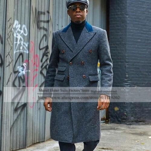 Winter Warm Tweed Mens Blazer Customized Groom Thick Wedding Tailored Party Prom Business Work Wear Wool Jacket Only One Piece