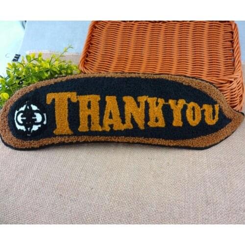 #1068 THANK YOU Patch Sewing On Embroidered Patch for T-Shirt Coat Dresses Sweater Large Size Motif Applique Patches