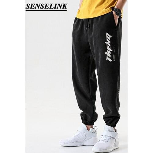 2021 Summer New Black Knit Pants Casual Outdoor Jogging Pants Sports Breathable Printed Trousers Slim Casual Streetwear Pants