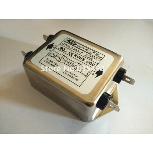 C ANNY W ELL CW4L2-20A-T CW4L2-10A-T Single Phase Power EMI filter AC 115V/250V 10A 20A 50/60HZ double-section power filter