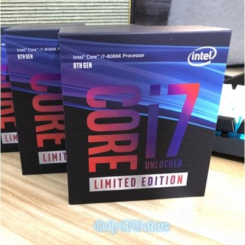 Original NEW BOX Intel CPU Core 8 series i7-8086K Processor i7 8086K 4.0GHz 12M 6-Cores LGA1151 free shipping also sell i7 8700K