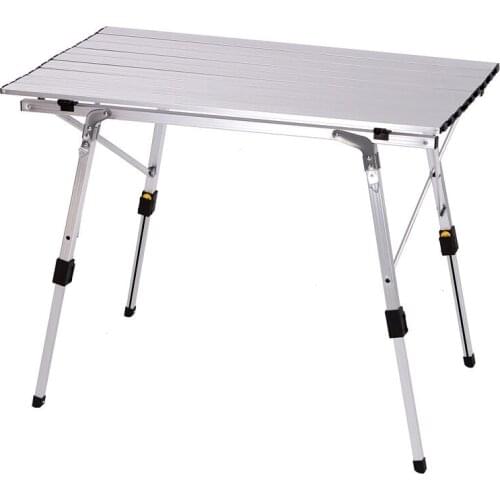 Outdoor Folding Table Chair Camping Aluminium Alloy Picnic Table Waterproof Durable Folding Table Desk For 90*53*69cm