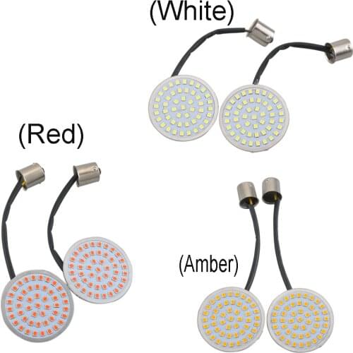 Motorcycle Front & 1156 Rear LED Turn Signal Lights Inserts Bullet& Somke Len For Harley Touring Road King Sportster 883 1220