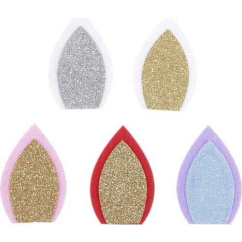 Yundfly 10pairs Fashion Gliiter Cat Ear Horse Ear Unicorn Horn Ears Hair Accessories DIY Baby Girls Headband