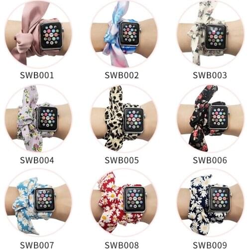 Scrunchie Strap for Apple Watch Band 44mm 40mm correa iwatch 38mm 42mm watchband Elastic bracelet apple watch serie 6 5 4 3 Se