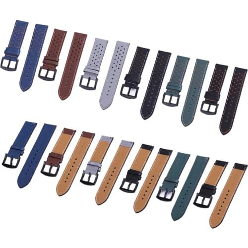 20/22mm Leather wristband for Huawei watch GT2 42/46mm smart watch Replacement Genuine Leather Watch Strap Quick installation