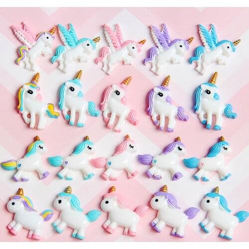 Unicorn Charms for Slime DIY Candy Polymer Bead Filler Addition Slime Accessories Toys Lizun Modeling Clay Kit for Children