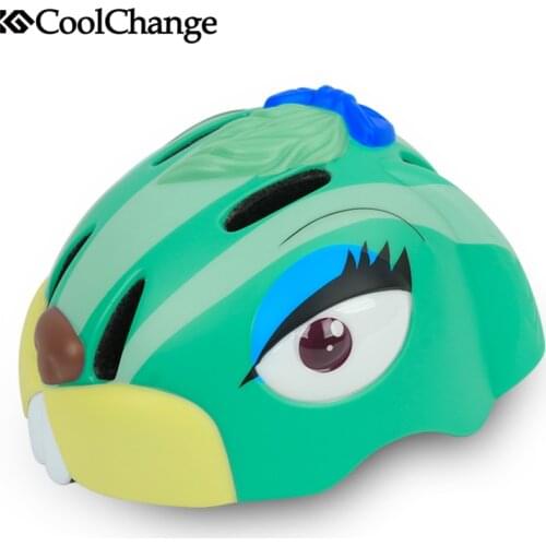 CoolChange Child Cycling Helmet PC + EPS Rabbit Cartoon Bicycle Children Helmets MTB Skating Safety Bike Helmet For Boys Girls