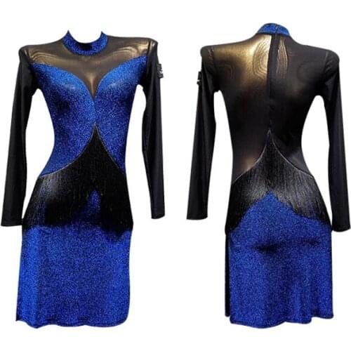 Blue latin dance dresses for sale salsa dresses jazz dance costumes sexy costumes latin dress dance clothes party costume