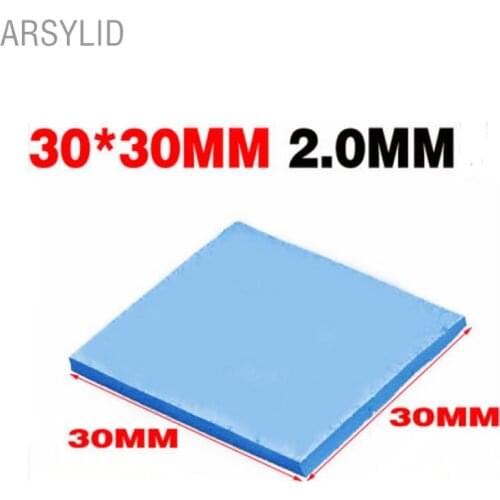 ARSYLID High quality 30*30*2.0mm Thermal conductivity 3.6W GPU CPU Heatsink Cooling Conductive Silicone Pad Thermal Pad