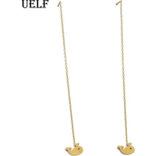 Uelf 1pair Line Thread Threader Dangle Earrings Tassel Wire Rolo Chain Earrings Long Drop Earrings For Women Jewelry