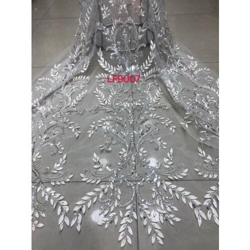 Stock 5yards/bag French style embroidery floral pattern high-grade fabric for wedding dress design TYN72