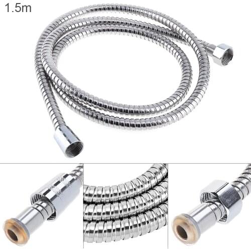 1.5m Stainless Steel Silver Encryption Explosion Proof Hose with Flexible Water Pipe Pump Hoses for Bathroom Accessories