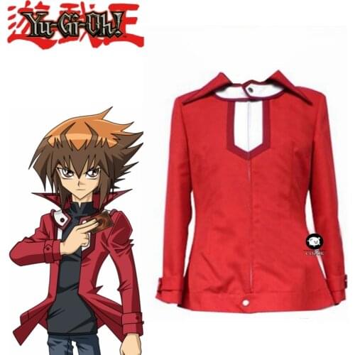 Yu-Gi-Oh! GX Jaden Yuki Red Jacket Coat Top Cosplay Costume Custom Made Any Size