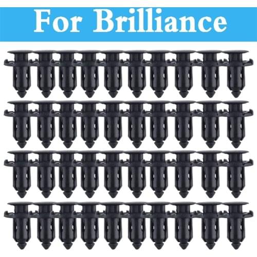 50pcs 9mm Plastic Screw Rivet Push Fit Panel Trim Clips For Brilliance M1 (Bs6) M2 (Bs4) M3 (Bc3) V5 Frv (Bs2) H230 H530