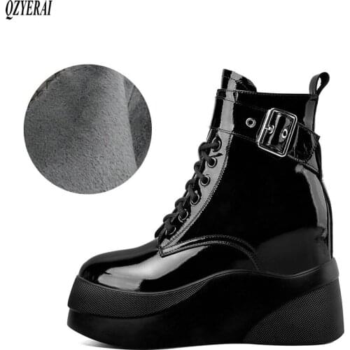 New Winter women shoes natural Genuine leather boots ankle bottom of thick Warm fur Female boots 100% cowhide Chelsea snow boots