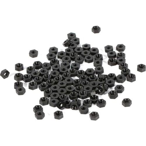 100pcs M2 M3 M4 Plastic Nylon Hex Male-Female/Female Spacer Round Head Screw Nut Plastic Hex Nuts