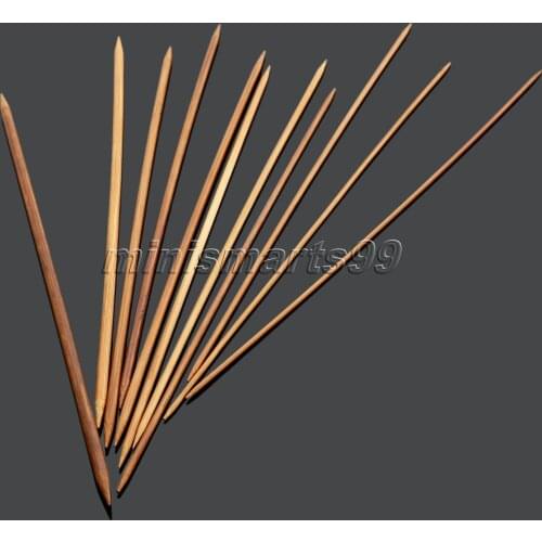44Pcs 11sizes Double Pointed Carbonized Bamboo Crochet Knitting Needles Knitting Knit Kit Domestic Costura Sewing Accessories
