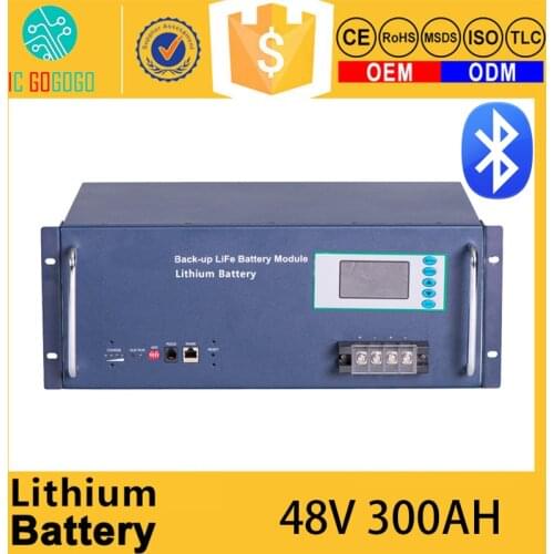 48V 300AH Lifepo4 Battery Pack Deep 2000 Cycle 3.2V Sealed Lithium Iron Phosphate Capacity Cell BMS 16S Bluetooth UPS Solar