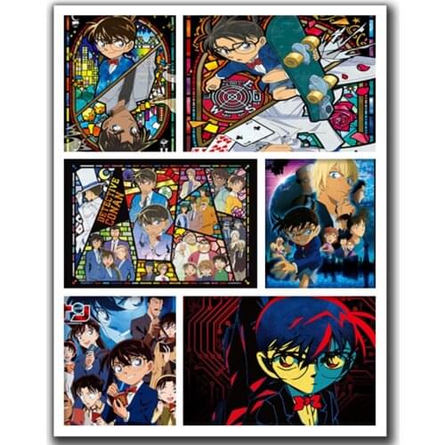 Embroidery 5D Diamond Cross Stitch Detective Conan Painting Anime Home Decor Full Square Drill Mosaic Picture Handmade Wall Art