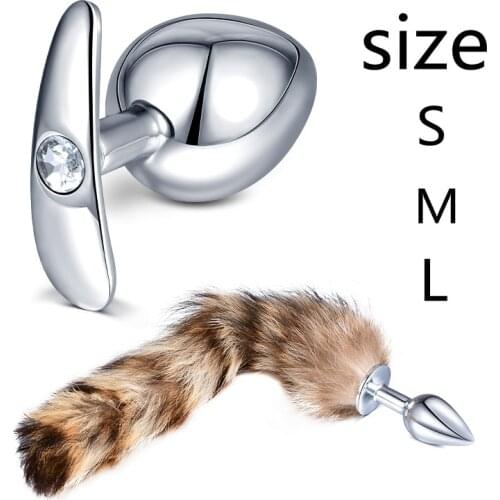 Sexy Fox Butt Plug Tail Anal Toys For Women Adult Sex Product Men Butt Plug Stainles Steel Anal Plug Sex Toys For Couple