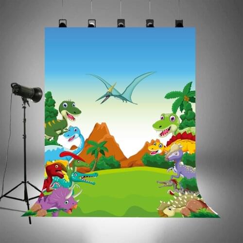 BEIPOTO Dinosaur Backdrop Cartoon Photography Background Picture Party Banner Decor Kid Children Portrait Photo Booth Wallpaper