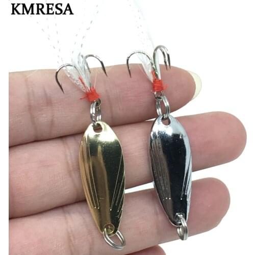 1pcs Metal 3g/5g Fishing Lures Wobbler Spinner Bait Spoon Artificial Bass Hard Sequin Paillette Metal Steel Hook Lures