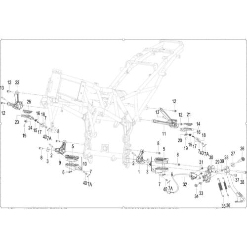 Side stand foot rest pedal foot rest support side stand switch page Of Benelli TRK502