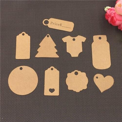 Paper Label Kraft Paper Tags For Clothing Handmade Thank You Price Tags Paper Labels Decoration Gift Mark Hang Tag 100Pcs/Lot