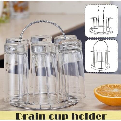 Household Metal Glass Cup Holder Water Cup Drain Rack Drain Cup Holder Dryer Water Cup Display Rack Drain Rack XH8Z