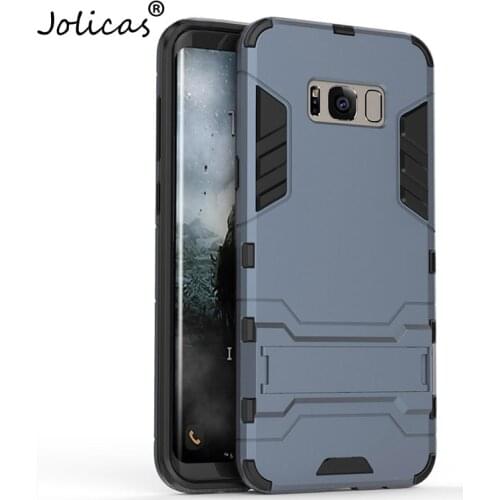Cover For Samsung Galaxy S8 Case Hybrid Hard Back Cover For Samsung S8 Plus S8+ Stand Phone Cases Anti Knock Fundas glaxy