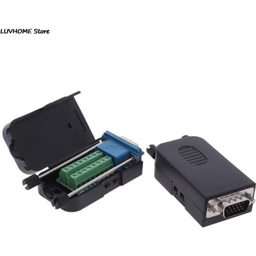 D-SUB DB15 VGA Female / Male 3 Rows 15 Pin Plug Breakout Terminals Connectors