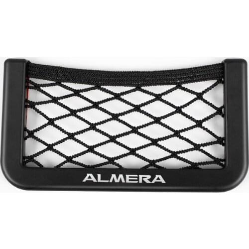 Car Storage Net Bag Phone Holder Pocket Organizer for Nissan Almera G15 N16 Car-Styling Accessories